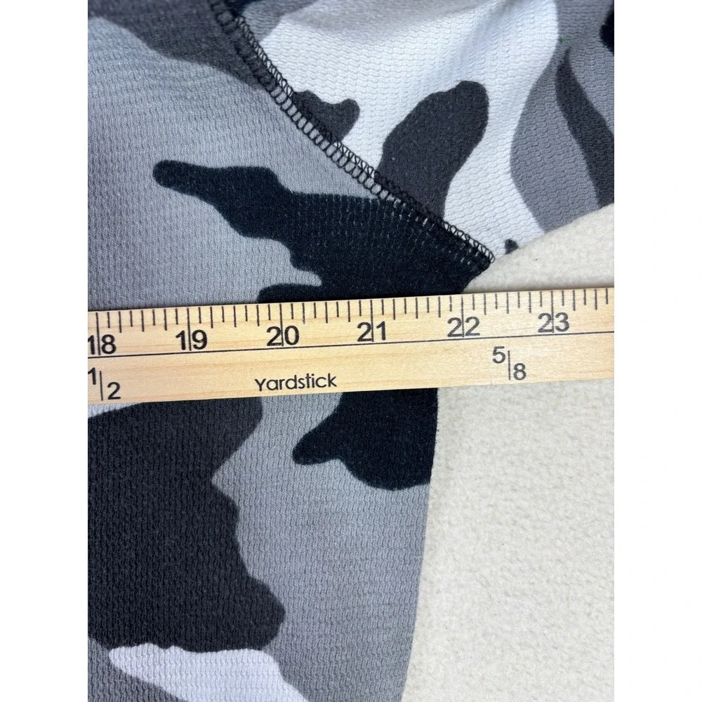Polo Ralph Lauren Mens XL Camo Waffle Knit Thermal Sleepwear Shirt‎ Grey Black
